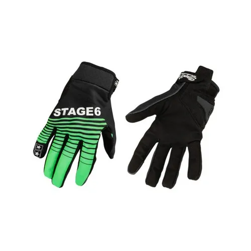 GUANTI MOTO STAGE6 STREET PURE VERDE / NERO - TAGLIA S