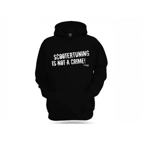 Hoody Scootertuning is not a Crime unzipped schwarz Größe L