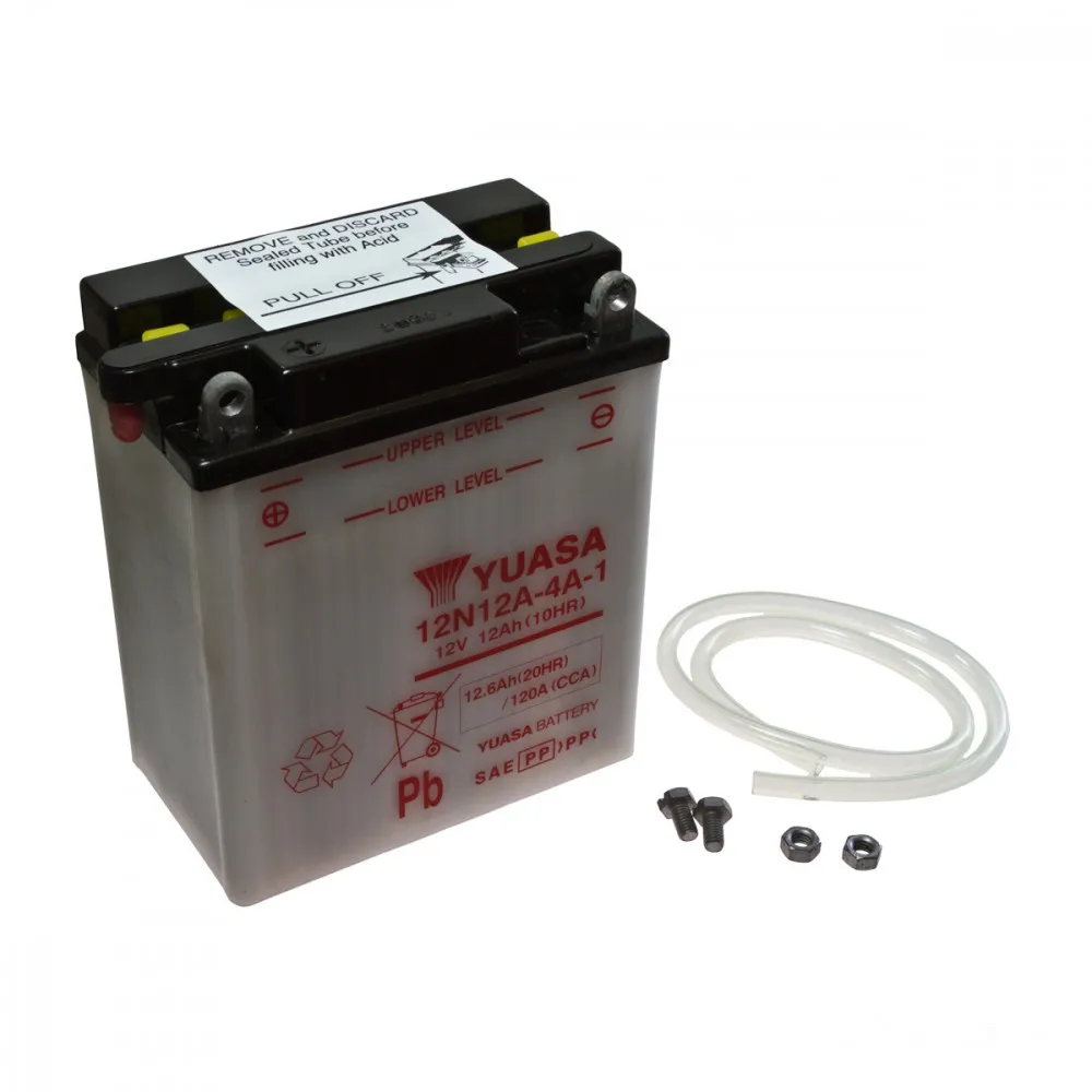 Yuasa Batterie 12N12A-4A-1, 12 Volt Trocken vorgeladen