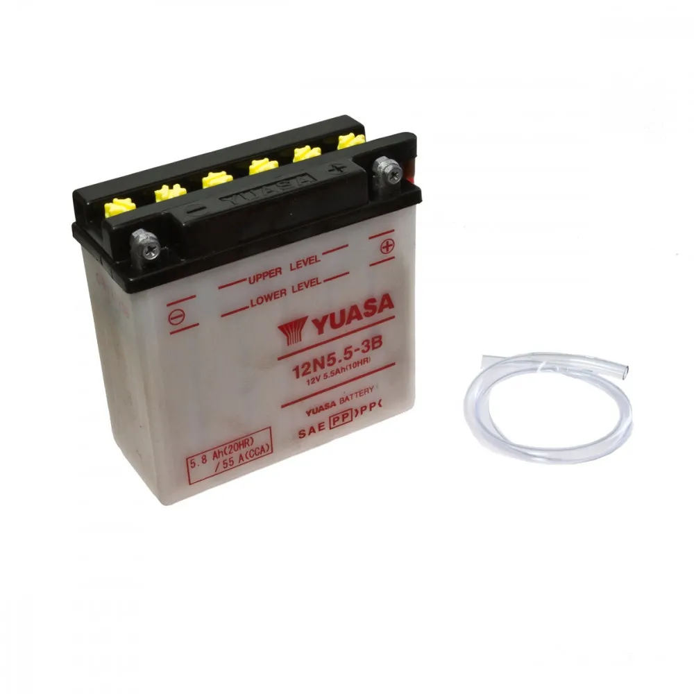 YUASA 12N5.5-3B 12 Volt trocken vorgeladen