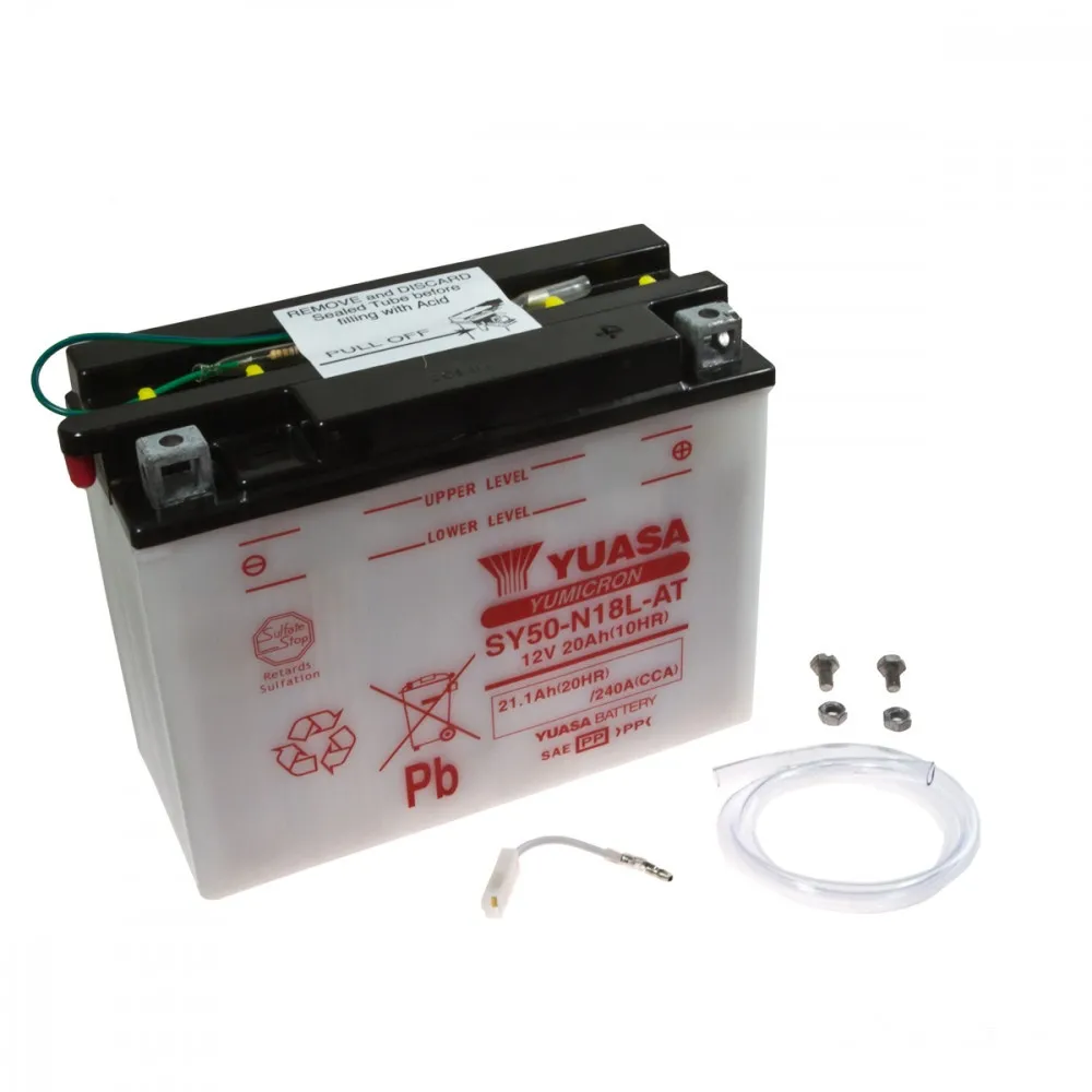 YUASA Batterie SY50-N18L-AT, 12 Volt Trocken vorgeladen