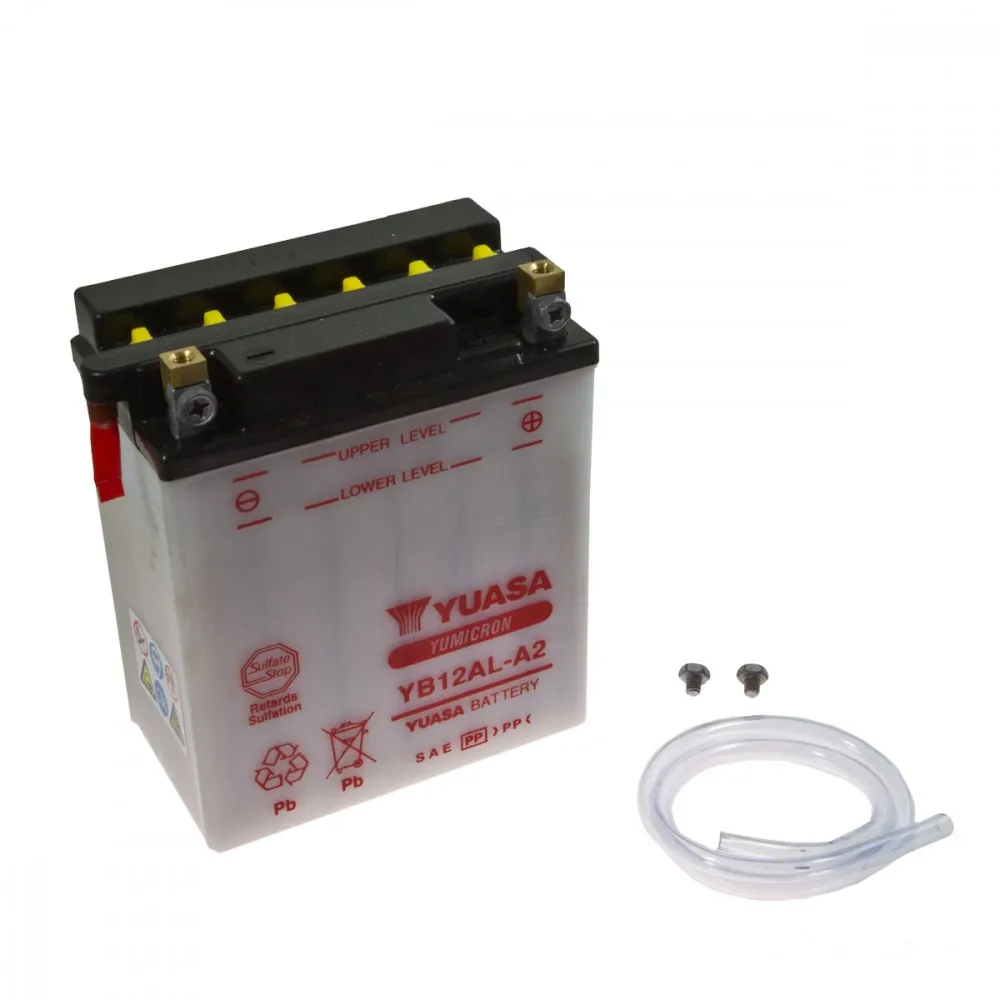 YUASA Batterie YB12AL-A2, 12 Volt Trocken vorgeladen
