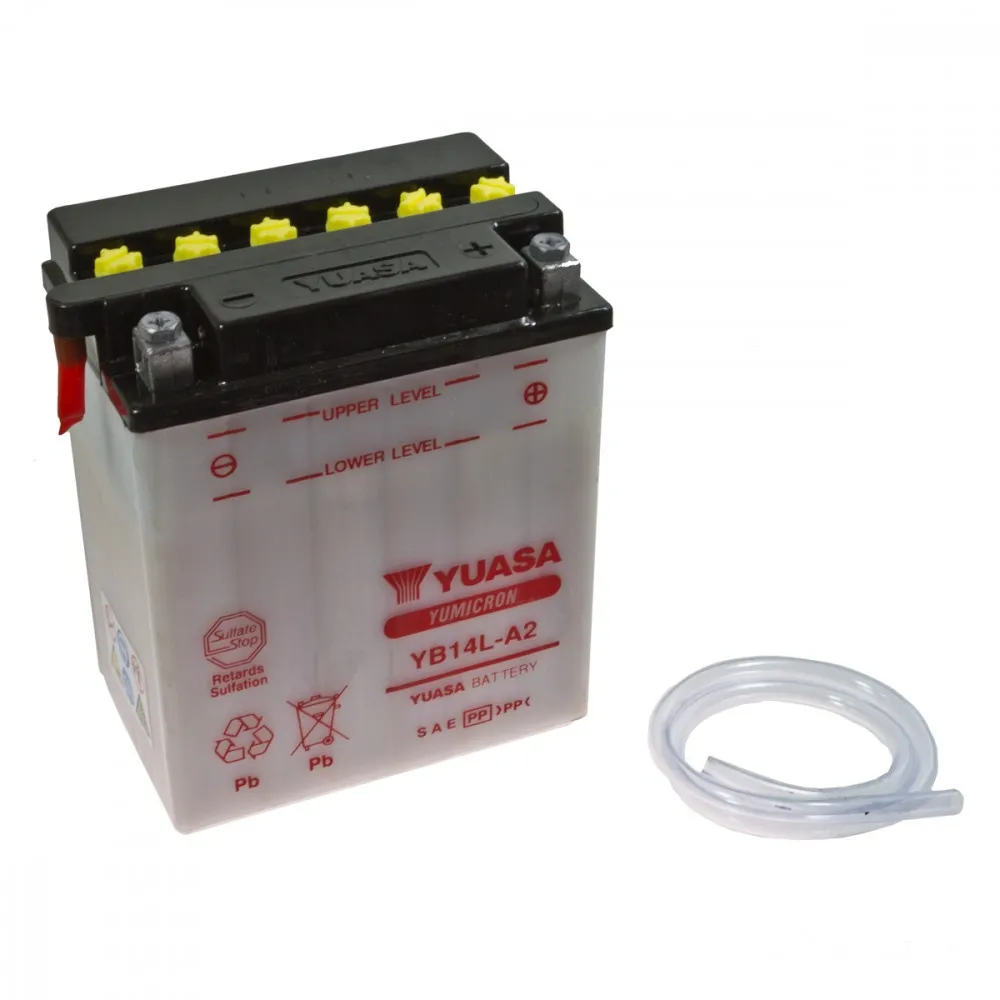 YUASA Batterie YB14L-A2, 12 Volt Trocken vorgeladen