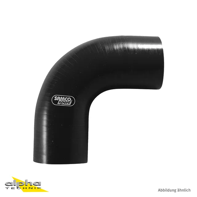 Samco Siliconschlauch 90 Grad Standard Bogen schwarz