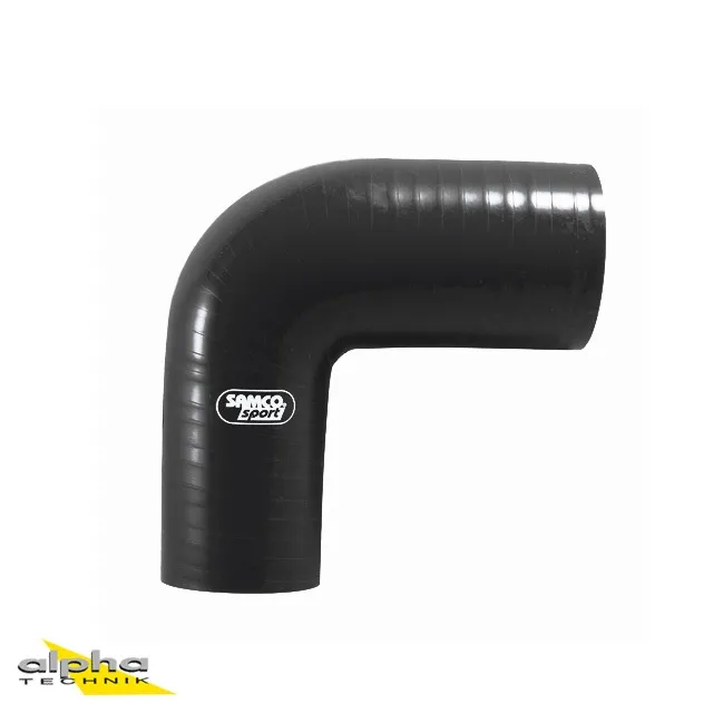 Samco Siliconschlauch 90° Reduzierstück 22-19mm schwarz