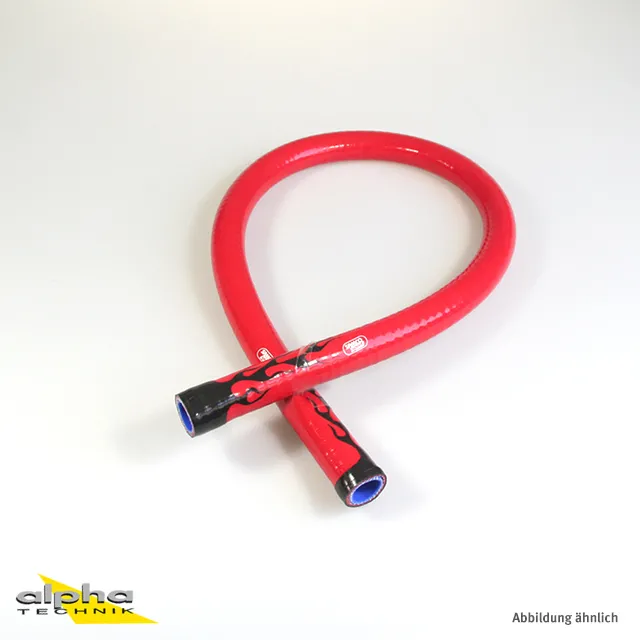 SAMCO SPORT Siliconschlauch Superflex in Flammen-Design, 2 Farben wählbar, Innendurchmesser 19 mm