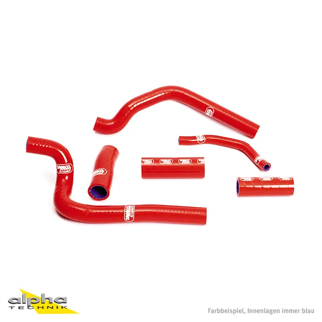 SAMCO SPORT Siliconschlauch Kit rot für Honda CR500R Modelljahr 1989-2001