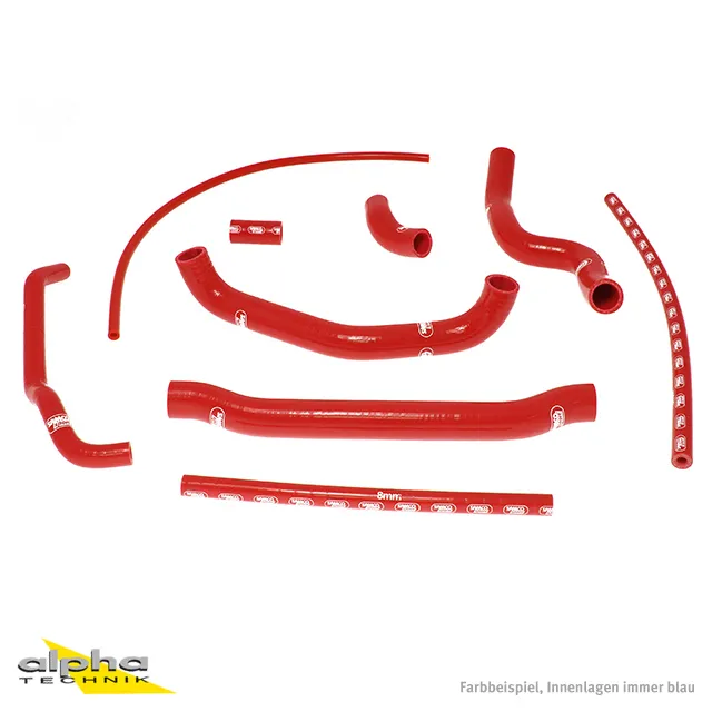 SAMCO SPORT Siliconschlauch Kit rot für Honda VTR1000F Modelljahr 1997-2006