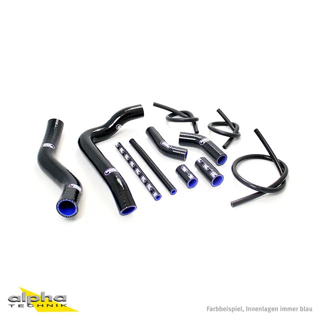 SAMCO SPORT Siliconschlauch Kit schwarz für Honda VFR750R Modelljahr 1988-1993