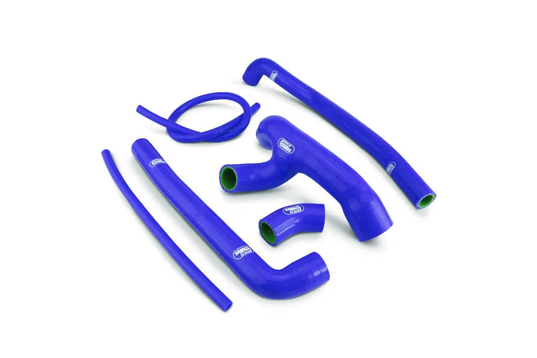 SAMCO SPORT Siliconschlauch Kit Y-Stück - Race Design blau für KTM 1290 Super Adventure R S Modelljahr 2021-2024