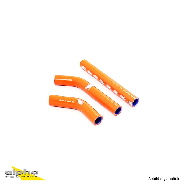 SAMCO SPORT Siliconschlauch Kit Thermostat Bypass orange für KTM 250 EXC 250 XCW 300 EXC 300 XC-W Husaberg TE250 Modelljahr 2008-2012