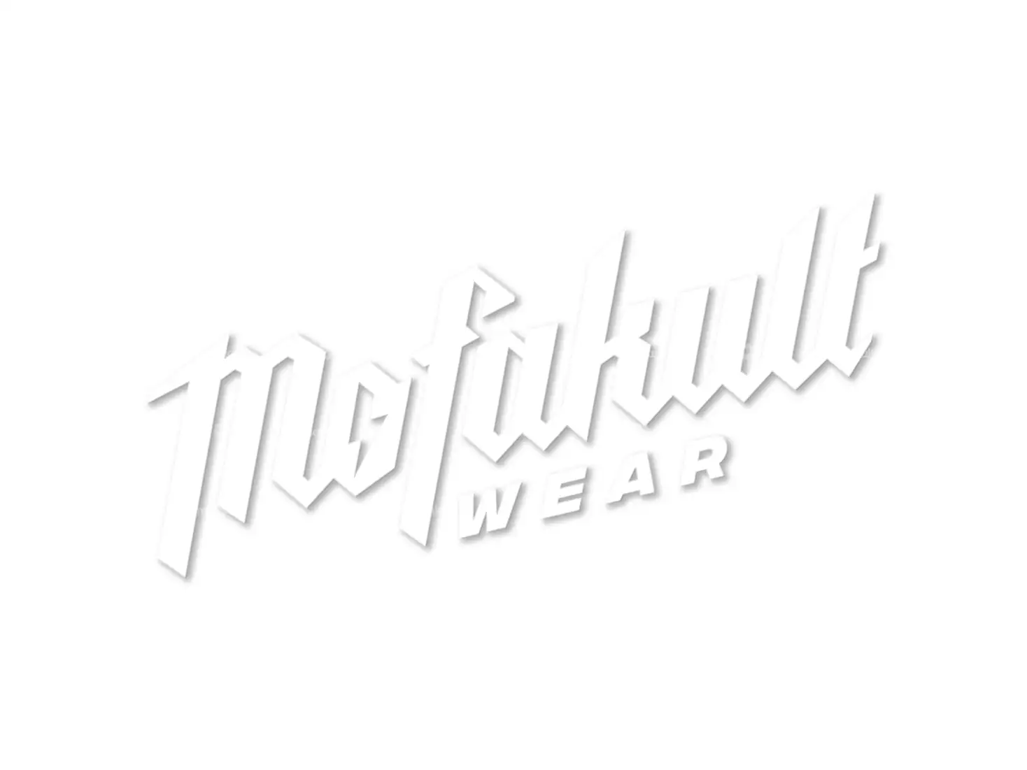 Aufkleber «Mofakultwear» weiss 120 x 63 mm Folienplot