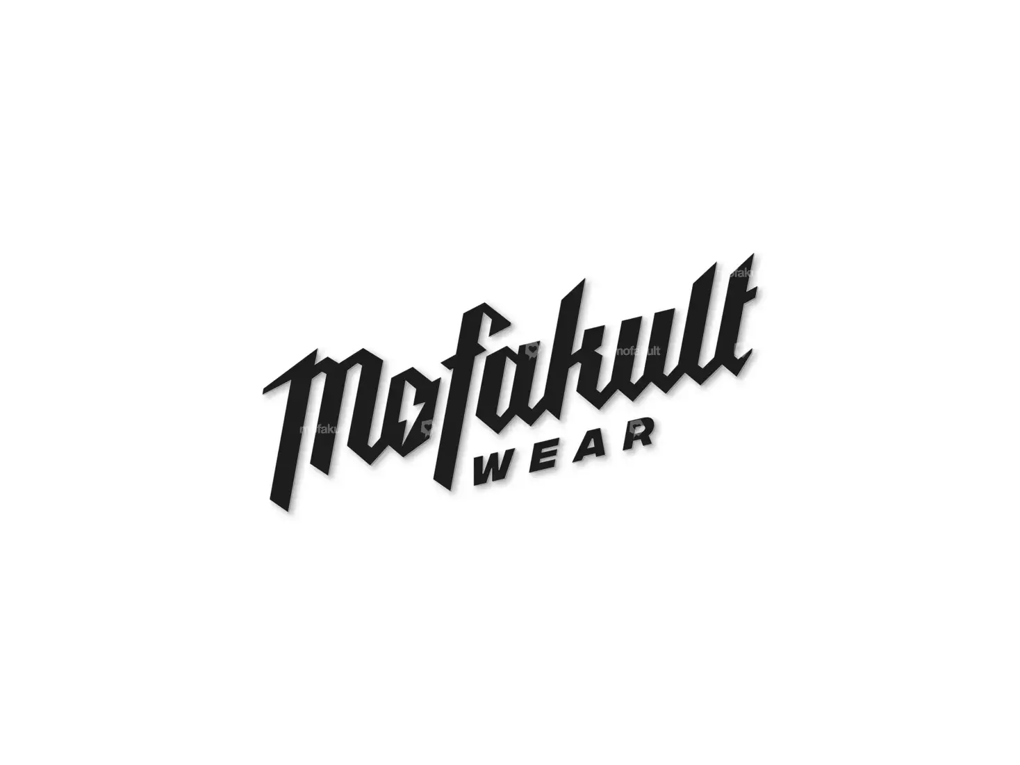 Aufkleber «Mofakultwear» schwarz 80 x 43 mm Folienplot