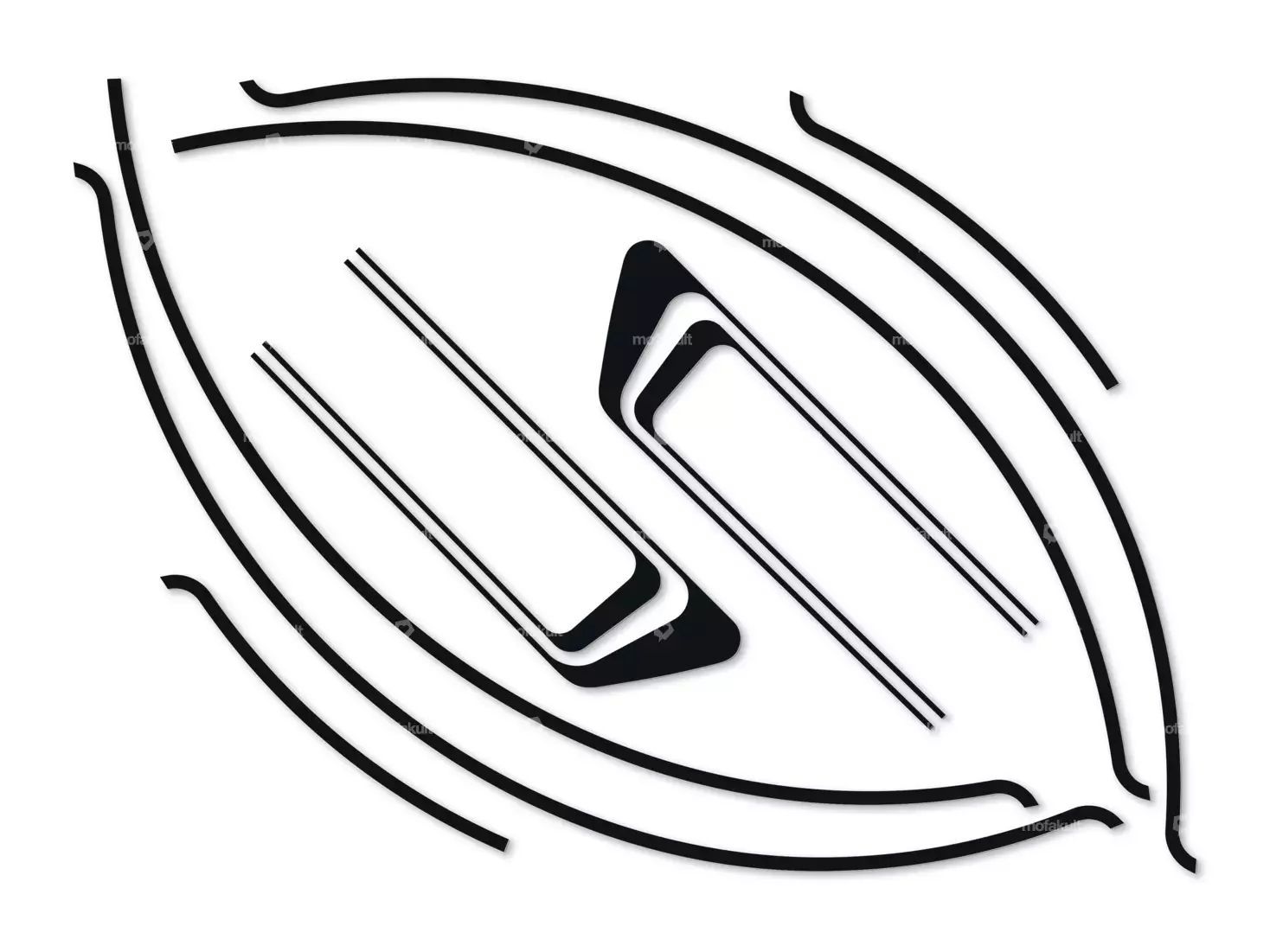 Klebersatz Tank & Schutzblech schwarz Folienplot | Piaggio Ciao PX