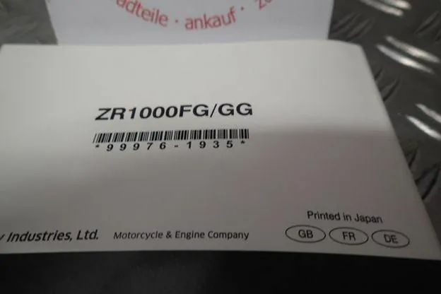 Bedienungsanleitung DE / FR / GB Buch Kawasakai Z1000 ABS ZRT00F BJ.15 11489km