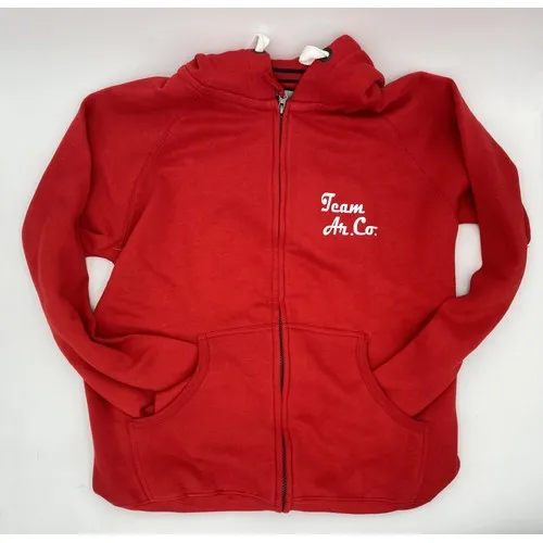 Felpa con cappuccio Team Ar.Co rossa - taglia XL