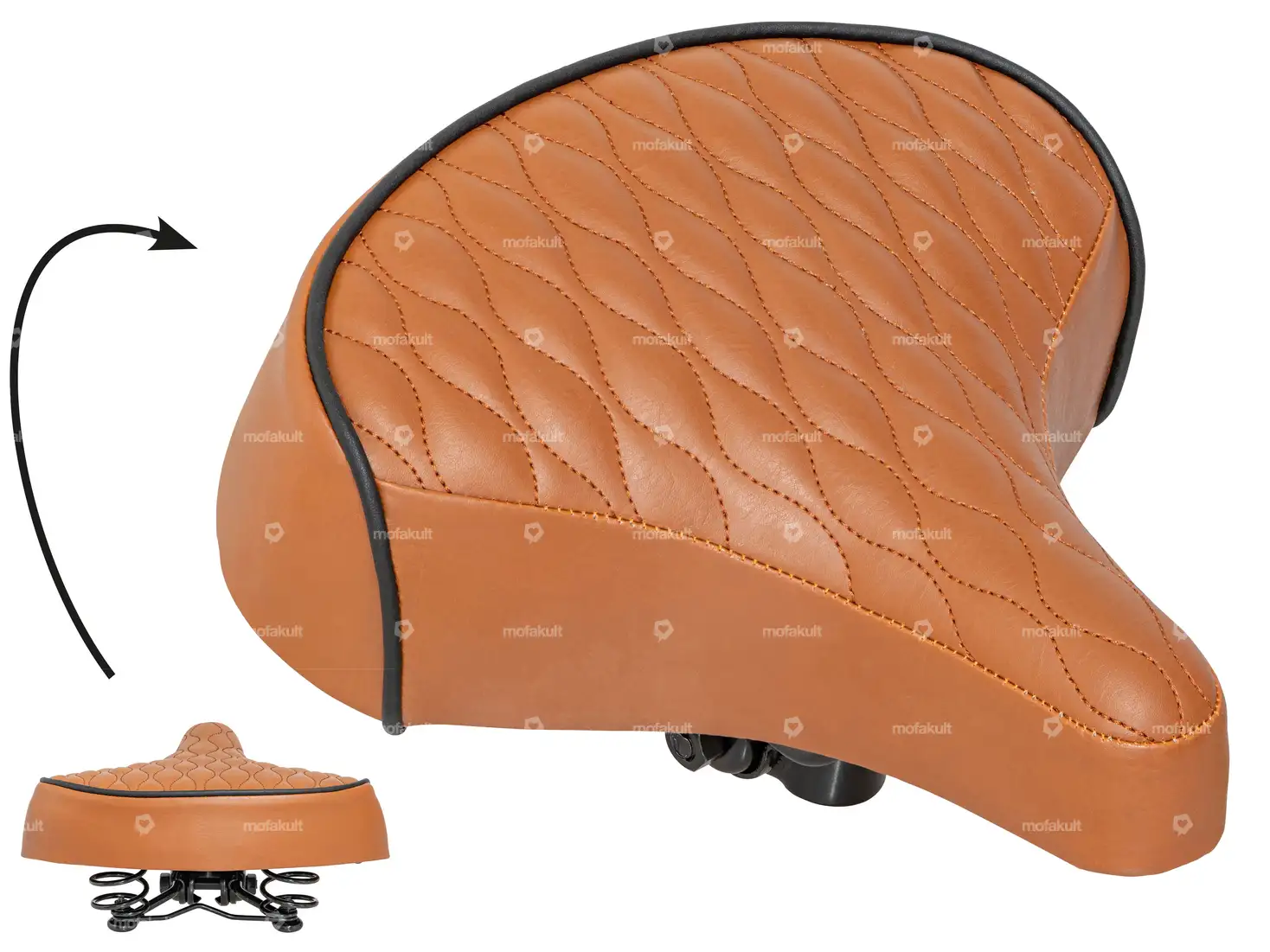 Sattel Classic gefedert braun