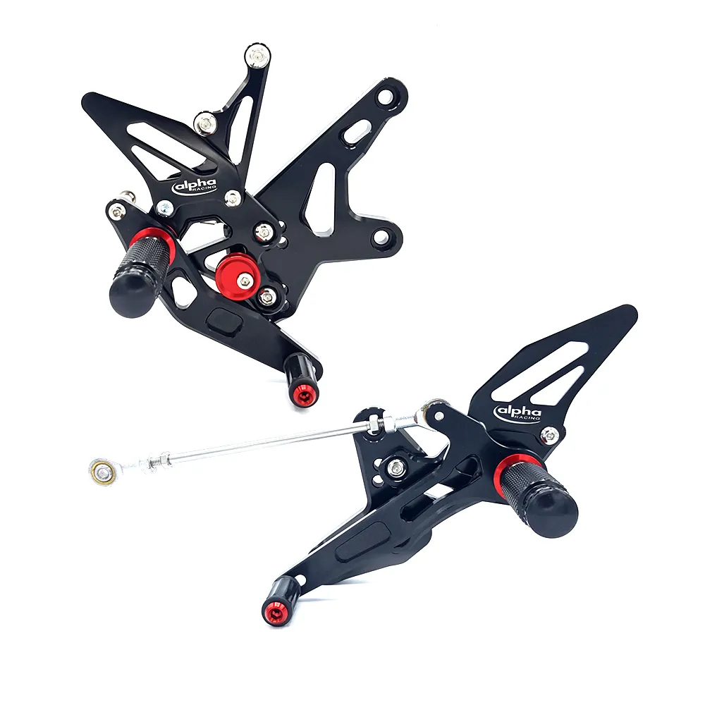 >TRACK< Fußrastenanlage schwarz Kawasaki Ninja 400 ab 2018 / Z400 ab 2019 ABE