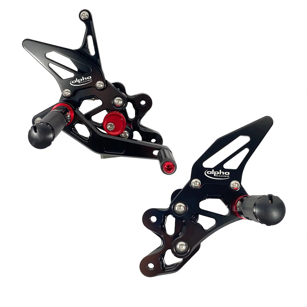 >TRACK< Fußrastenanlage schwarz Suzuki GSX-R600 2006-10 ABE