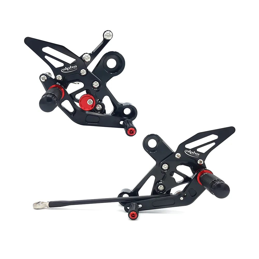 >TRACK< Fußrastenanlage schwarz Yamaha MT09 ab 2014 / MTN850-A ab 2017 / MTM-850 ab 2016 ABE