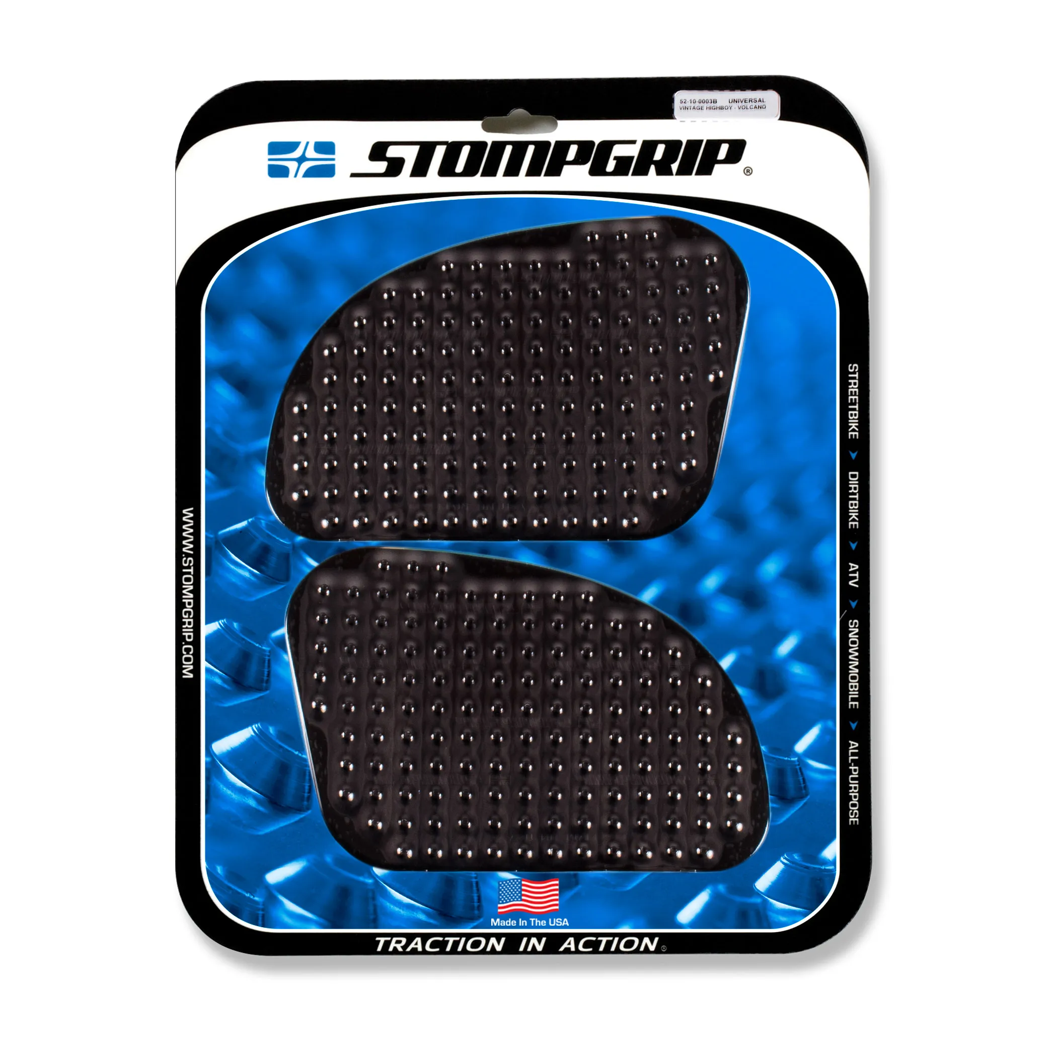 Stompgrip schwarz, Volcano, für Ducati Sport1000/S, 2006-2009 und Honda Monkey, 2019-2024. Moto Guzzi V100 Mandello 2022-2024