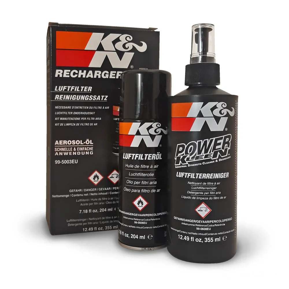 0,355l K&N Precharger Luftfilterpflegeset mit Luftfilterreiniger und Luftfilteröl 99-5003EU-10802869