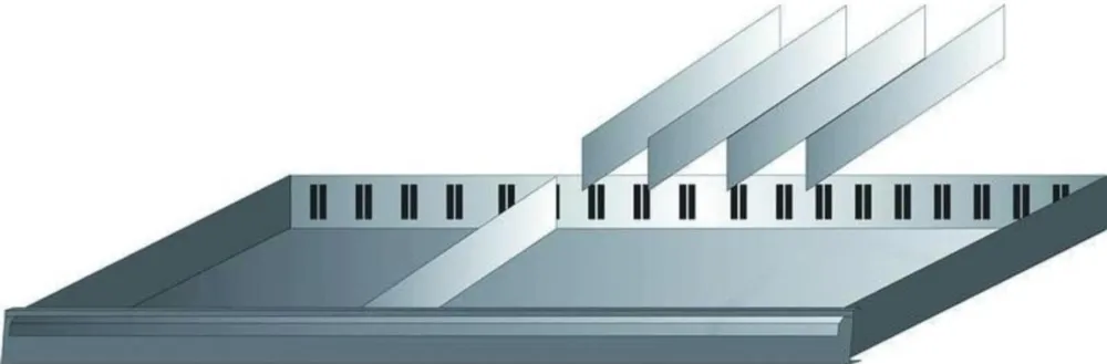 Trennblechsatz 397X60 5 Stück