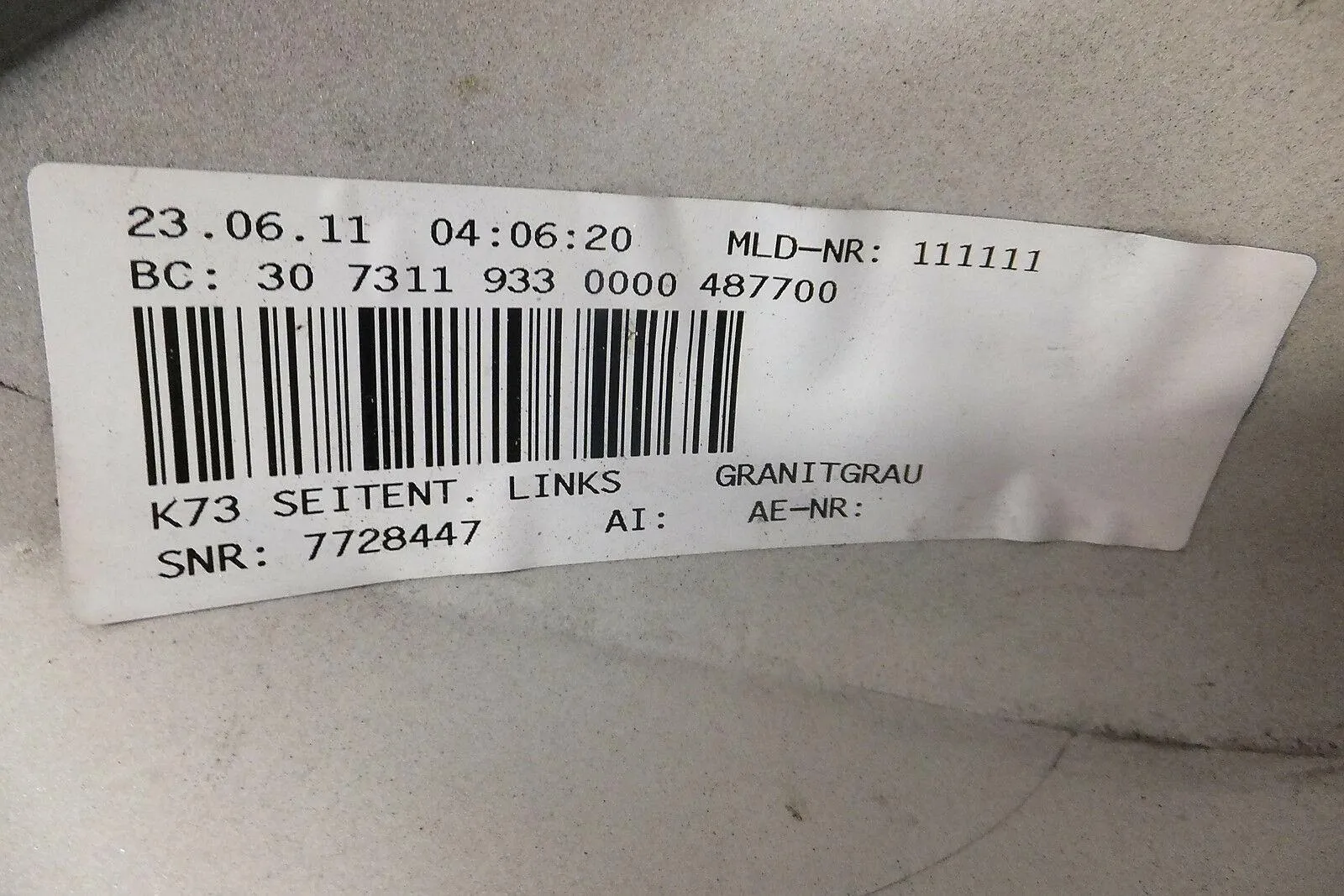 Seitenteil links Seitenverkleidung Verkleidung BMW F 800 R Ez.09/11 17363Km