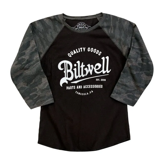 Biltwell Script Baseball-Langarmshirt Damen