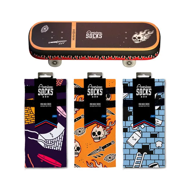 American Socks Skateboard Geschenkbox Signature Socken
