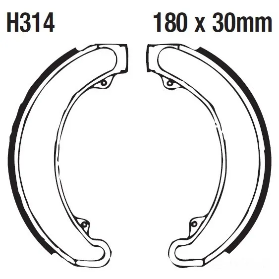 Bremsbacken vorne mit Feder EBC H314-120021326