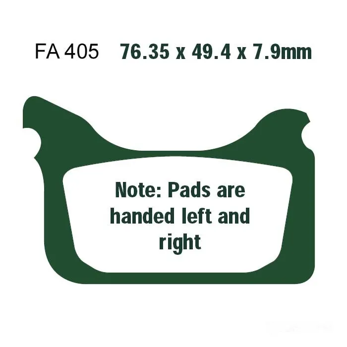 Bremsbelag EBC EPFA405HH für Bremszange Behringer 4 Kolben Bremssattel Sinter Race/Sport-Bremsbeläge-104014604