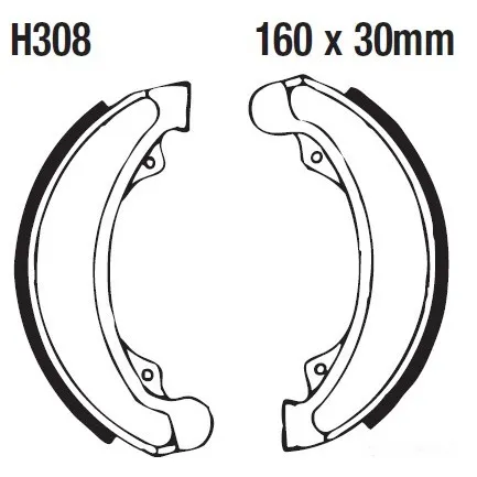 Bremsbacken vorne ohne Feder EBC H308-120021325