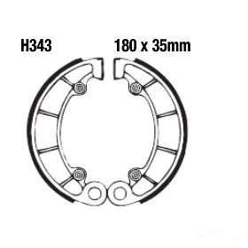 Bremsbacken hinten mit Feder EBC H343G gerillt-120021328