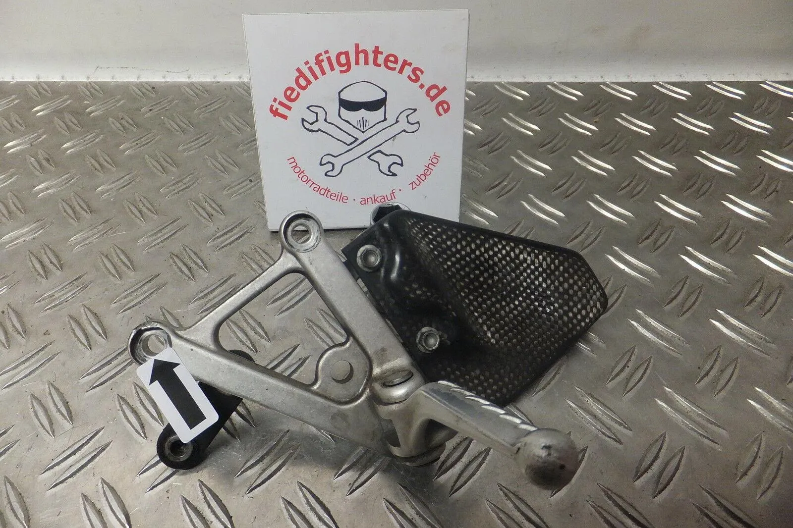 Fußraste links Carbon Fersenschoner Fussraste Aprilia RSV 1000 ME Mille Ez.2000