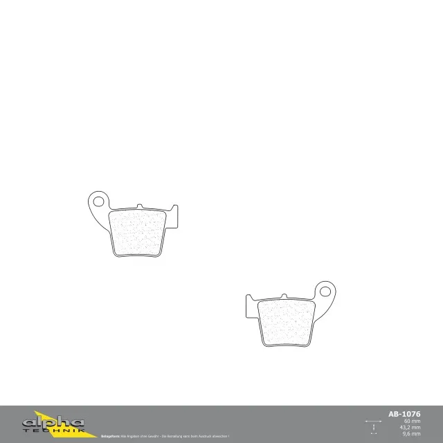 alpha Technik Bremsbelag Off-Road ohne ABE