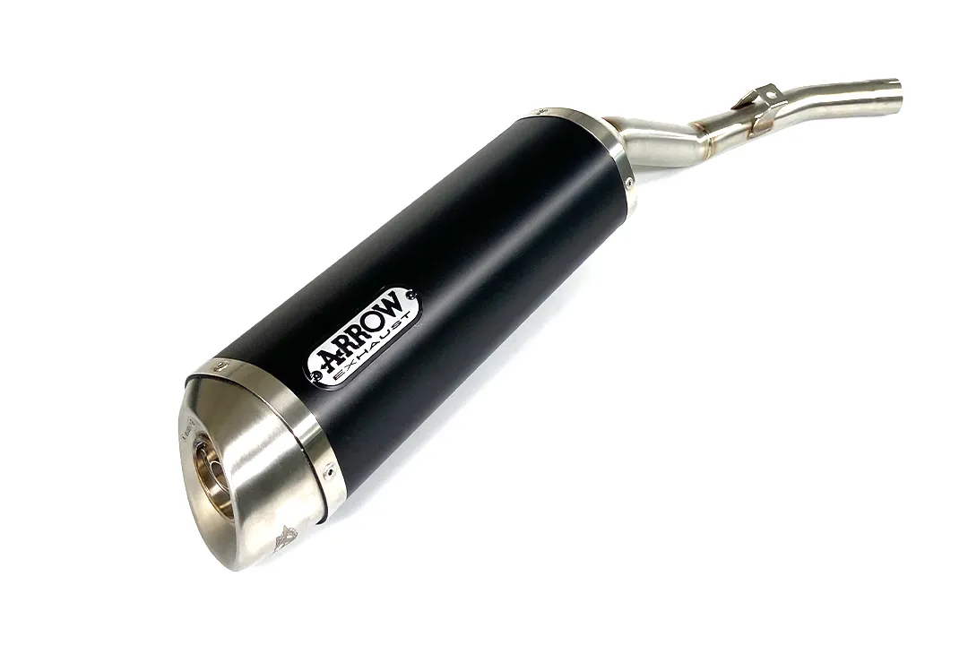ARROW Auspuff DARK THUNDER für Yamaha WR125X / WR125R 2009-2016, Aluminium schwarz