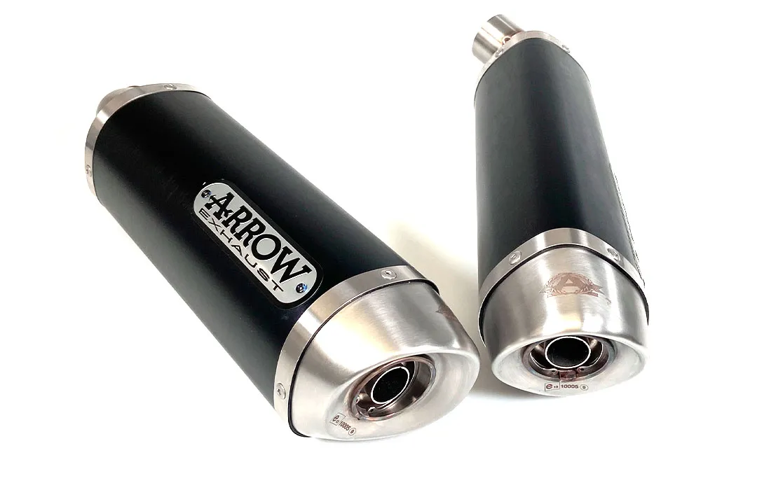 ARROW Auspuff DARK STREET THUNDER Aluminium schwarz für Ducati Monster 696 / 796 / 1100 2008-2014