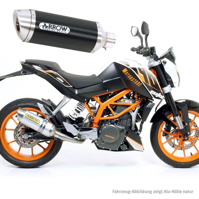 ARROW Auspuff Aluminium DARK THUNDER für KTM 125RC / 390RC / 390 Duke 2013-2016