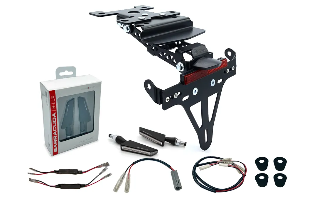 alpha Technik Kennzeichenhalter-Blinker-Kit SQ-LED (vorne + hinten) für Yamaha Tenere 700 ab Modelljahr 2019-