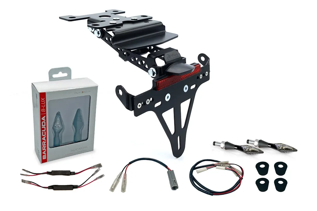 alpha Technik Kennzeichenhalter-Blinker-Kit X-LED (vorne + hinten) für Yamaha Tenere 700 ab Modelljahr 2019