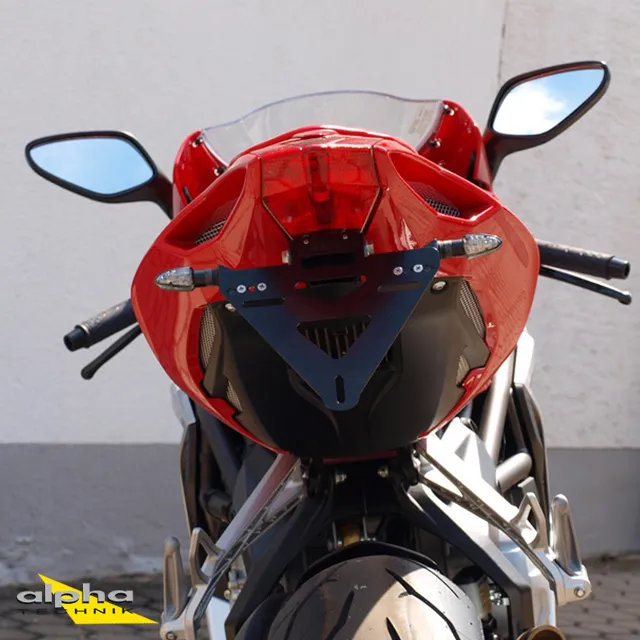 alpha Technik Kennzeichenhalter für MV Agusta 675 / 800, Typ F3, Modelljahr 2012-