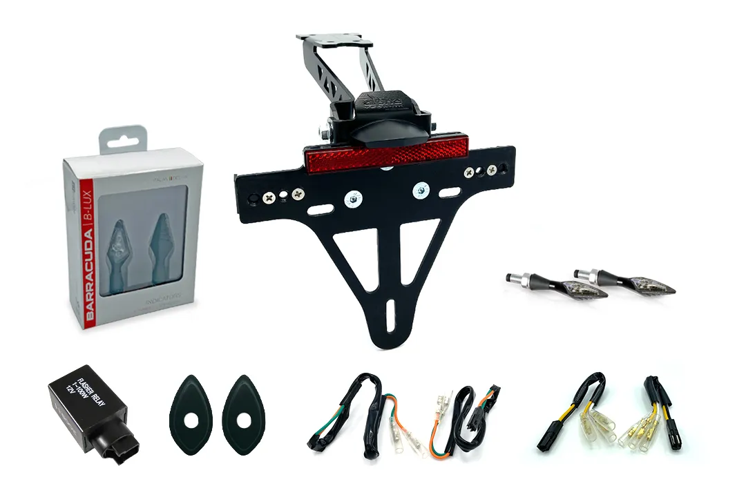 Kennzeichenhalter-Blinker-Kit X-LED (vorne + hinten) für Honda CB500F Typ PC58 u. CBR500R PC57 ab Modelljahr 2017