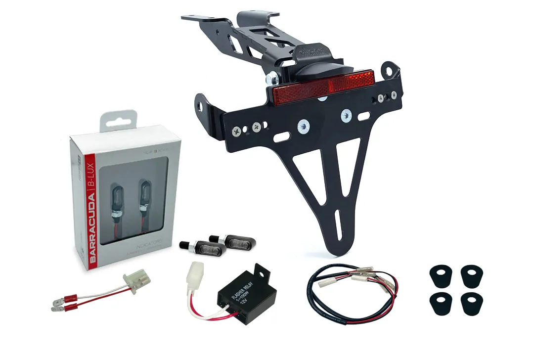 alpha Technik Kennzeichenhalter-Blinker-Kit M-LED (vorne + hinten) für Yamaha MT125 ab Modelljahr 2020