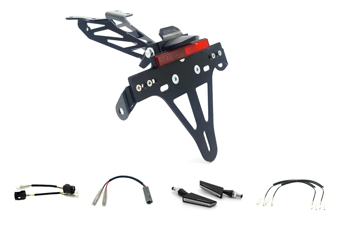 alpha Technik Kennzeichenhalter-Blinker-Kit SQ-LED für Yamaha Tracer 700 ab Modelljahr 2020 (Hinten)