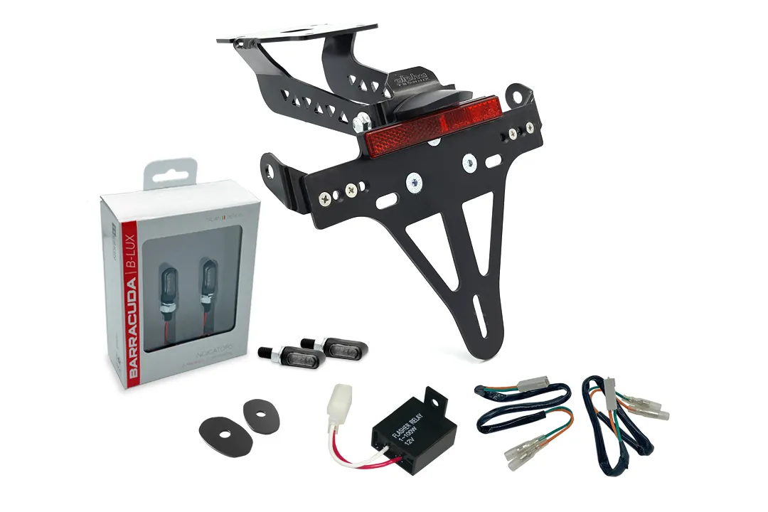 alpha Technik Kennzeichenhalter-Blinker-Kit M-LED (vorne + hinten) für Kawasaki Z900 Modelljahr 2017-2019