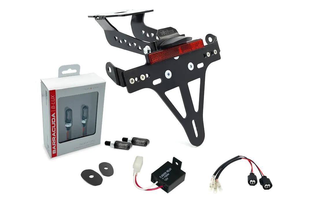 alpha Technik Kennzeichenhalter-Blinker-Kit M-LED (vorne + hinten) für Kawasaki Z900 ab Modelljahr 2020-