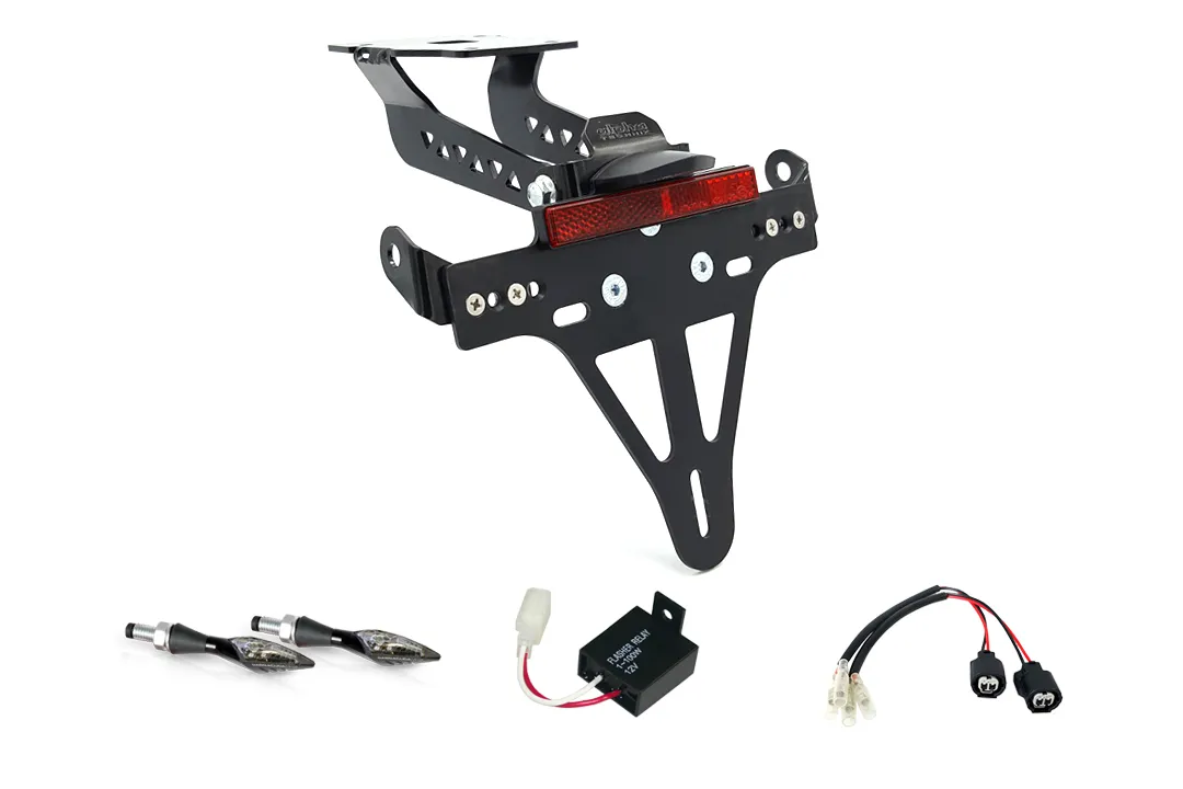 alpha Technik Kennzeichenhalter-Blinker-Kit X-LED für Kawasaki Z900 ab Modelljahr 2020- (Hinten)