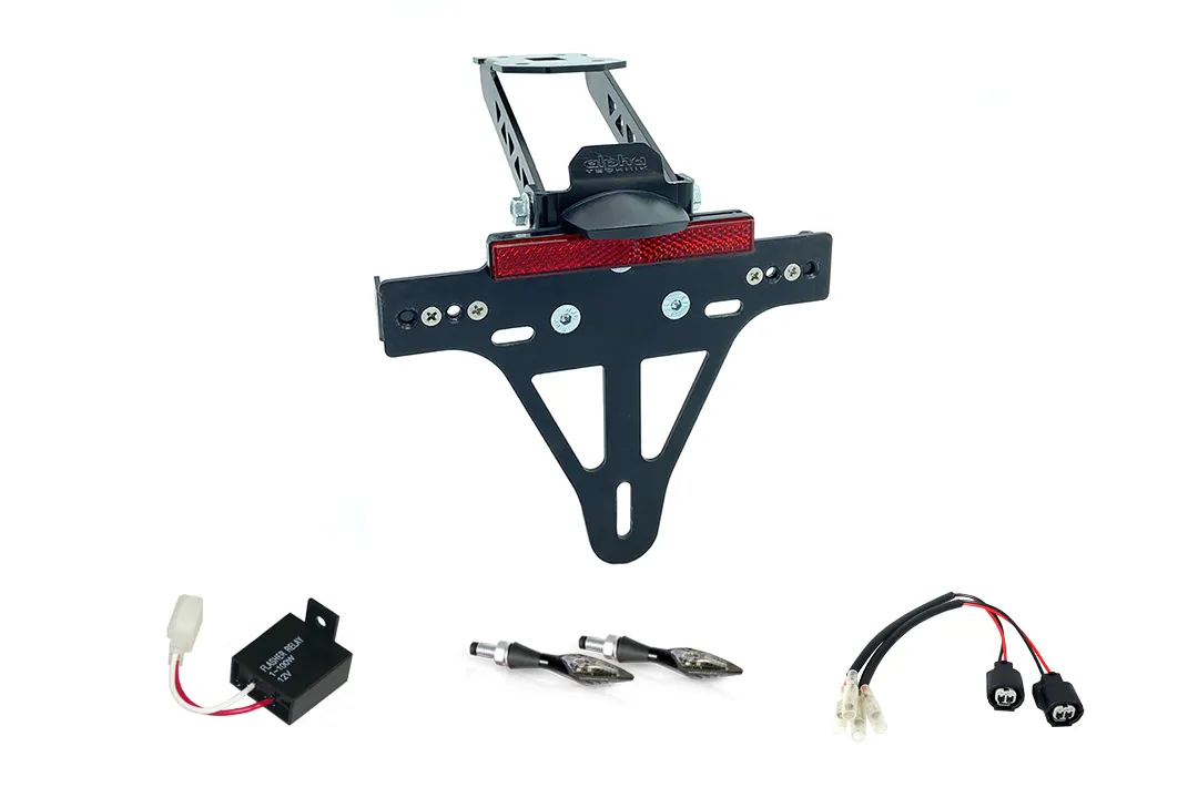 Kennzeichenhalter-Blinker-Kit XLED Kawasaki Z1000SX ab Modelljahr 2011 bzw. Ninja 1000SX ab Modelljahr 2020 (Hinten)