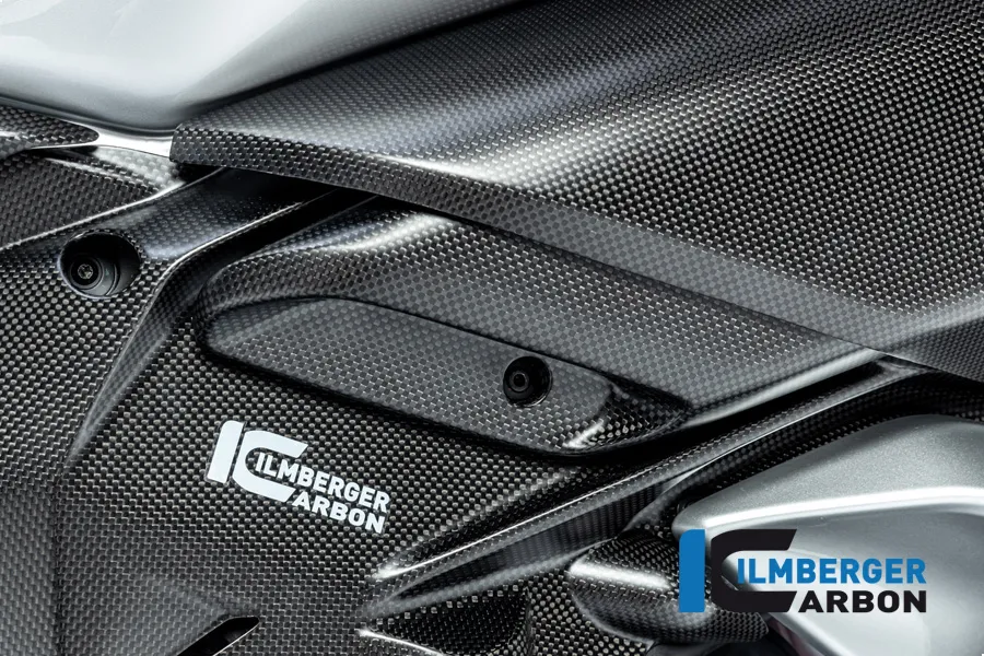 Ilmberger Carbon Auslasskanal unter Luftkanal rechts für Ducati Diavel V4 2023-, matt